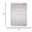 Ver imagem 2 de Tapete Belga Geométrico Cinza Moderno para Sala Hall de Entrada Quarto - 140x200cm