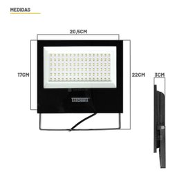 Refletor Externo Holofote Tr Led Taschibra 100w Preto Ip65 - 2