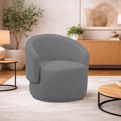 Poltrona Decorativa Sala de Estar Recepção Suede Jasmine