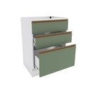 Ver imagem 5 de Balcão 3 Gavetas Kappesberg Celeste 100% Mdf Branco/verde Oliva 60cm