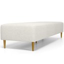 Ver imagem 4 de Kit 02 Puffs Decorativo Sala de Estar Bali W01 Pés Palito 190x60cm Linho Champagne - Lyam Decor