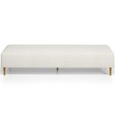Ver imagem 5 de Kit 02 Puffs Decorativo Sala de Estar Bali W01 Pés Palito 190x60cm Linho Champagne - Lyam Decor