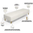 Ver imagem 7 de Kit 02 Puffs Decorativo Sala de Estar Bali W01 Pés Palito 190x60cm Linho Champagne - Lyam Decor