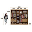 Ver imagem 2 de Guarda Roupa Casal Londres 3 Portas 6 Gavetas Cumaru 23 – Novo Horizonte