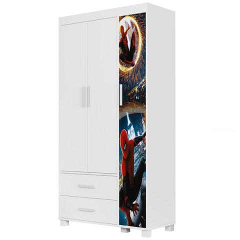 Guarda Roupa Infantil 89cm com 3 Portas Herói Aranha Z53 - Mpozenato