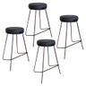 Kit 4 Banqueta Banco Aço Média Cozinha Bar Balcão 63cm Preta - 1
