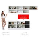 Ver imagem 6 de Armário de Cozinha Completa 280cm Branco/Preto/Branco Marcela Madesa 03