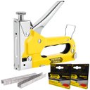 Ver imagem 1 de Grampeador Pinador Manual Profissional 3 em 1 Pressão Grampos T-u-reto 4 - 14mm + 2200 Grampos | Fer