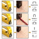 Ver imagem 5 de Grampeador Pinador Manual Profissional 3 em 1 Pressão Grampos T-u-reto 4 - 14mm + 2200 Grampos | Fer