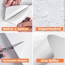 Ver mais imagens de Papel de Parede Adesivo Lavavel Laca Alto Brilho Branco Perola