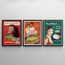 Ver imagem 2 de Kit 3 Quadros para Banheiro Propagandas antigas 24x18cm:madeira Preta