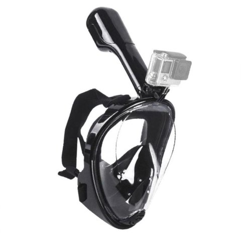 Máscara de Mergulho Surface Preta L/xl com Adaptador para Câmeras de Ação