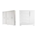 Ver imagem 2 de Conjunto de Quarto com 1 Guarda-Roupa e 1 Cômoda Branco