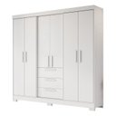 Ver imagem 6 de Conjunto de Quarto com 1 Guarda-Roupa e 1 Cômoda Branco