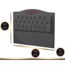 Ver imagem 4 de Cabeceira Kate Estofada Veludo para Cama Box Queen 1,60 Cinza Grafite Bz Home Decor