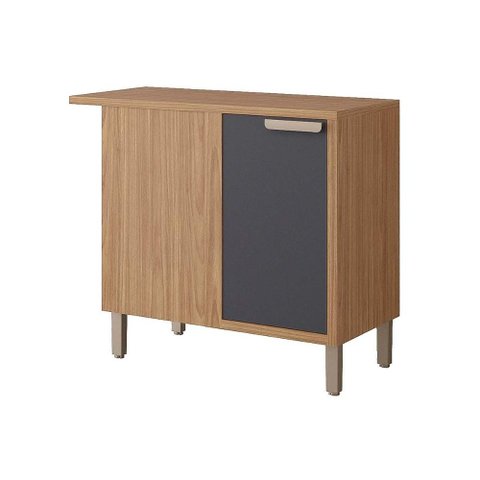 Gabinete de Cozinha Modulado Balcão Eloise Canto Direita/esquerda C/1 Porta e Tampo 92cm Freijo/