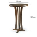 Ver imagem 6 de Bistrô Redondo com 4 Banquetas Madeira Maciça Castanho