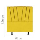 Ver imagem 2 de Cabeceira Estofada Bélgica 90cm Solteiro Para Cama Box Quarto Suede Amarelo - Gat Magazine