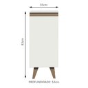 Ver imagem 2 de Balcão Madesa Reims 35 cm 1 Porta Branco Cor:Branco