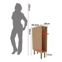 Ver imagem 2 de Balcão de Cozinha com Nicho Porta-toalhas 20cm Multimóveis Cr20423 Freijó