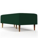 Ver imagem 4 de Kit 02 Puffs Bali Pés Palito 120x50 Cm Suede Verde Musgo