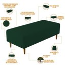 Ver imagem 6 de Kit 02 Puffs Bali Pés Palito 120x50 Cm Suede Verde Musgo