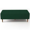 Ver imagem 3 de Kit 02 Puffs Bali Pés Palito 120x50 Cm Suede Verde Musgo