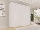 Ver imagem 1 de Guarda-Roupa Casal com 6 Portas e 2 Gavetas 180cm Multimóveis Branco