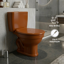 Ver imagem 2 de Assento Tampa para Vaso Sanitário Oval Almofadado Bellart Marrom Claro Durín