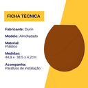 Ver imagem 3 de Assento Tampa para Vaso Sanitário Oval Almofadado Bellart Marrom Claro Durín