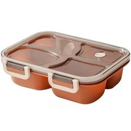 Marmita Lancheira Adulto com 4 Divisorias Pote Lanche Escola - 1
