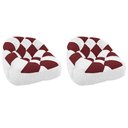 Ver imagem 1 de Kit 02 Poltrona Paloma Escritório Sala Pé Plástico Suede Branco e Suede Vinho - Dominic Decor