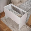 Ver imagem 3 de Mini Berço Moisés Multifuncional Branco | Vira Mesa, Aparador e Escrivaninha | Mdf