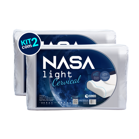 Kit 2 Travesseiros Nasa Light Cervical Sonos Casal