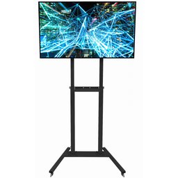 Suporte Pedestal Duplo Móvel Preto 14 a 75 Suportaço - Ped04 - 1