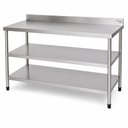 Ver imagem 1 de Mesa Lisa - Dois Planos Inferiores - 1200x600 | Aço Inox 430
