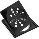 Ver imagem 1 de Ralo Grelha Black 10x10 Quadrado com Caixilho Fecho Sistema Abre e Fecha Del Metais Premium