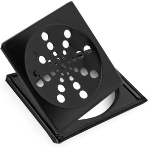 Ralo Grelha Black 10x10 Quadrado com Caixilho Fecho Sistema Abre e Fecha Del Metais Premium