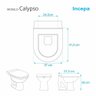 Assento Sanitario Calypso Preto para Vaso Incepa - 2