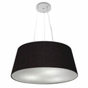 Ver imagem 1 de Lustre Pendente Cone Vivare Md-4062 Cúpula em Tecido 25/60x50cm - Bivolt Preto 127/220v