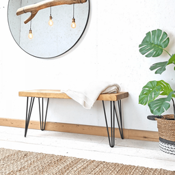 Banco Rústico | Estrutura Hairpin - 200cm - 1