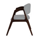Ver imagem 4 de Conjunto com 8 Cadeiras de Jantar Gabriela em Madeira e Mdf Castanho Linho Cinza