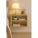 Ver imagem 1 de Mesa Cabeceira Criado Suspenso Mudo Mesinha Quarto Cama Mdf Fosco:carvalho