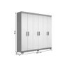 Guarda Roupa Casal 6 Portas e 2 Gavetas Lana Cinamomo/off White - Acp - 3