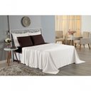 Ver imagem 4 de Jogo de Cama Casal Viúva Nobre 4 Peças Malha 100% Algodão - Palha / Marrom