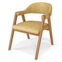 Ver imagem 6 de Kit 05 Cadeiras de Jantar e Estar Living Estofada Nadja L02 Couríssimo Fendi - Lyam Decor
