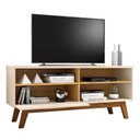 Ver imagem 4 de Rack para TV Renoir 55 MDP com Nichos Off White Cinamomo Bechara Móveis