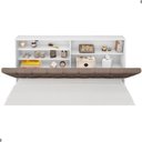 Ver imagem 2 de Cabeceira Box Isis Queen Estofada Fixação no Box MDF-MDP Branco Bege Escuro Framar