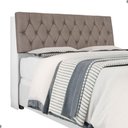 Ver imagem 4 de Cabeceira Box Isis Queen Estofada Fixação no Box MDF-MDP Branco Bege Escuro Framar