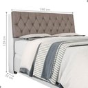 Ver imagem 3 de Cabeceira Box Isis Queen Estofada Fixação no Box MDF-MDP Branco Bege Escuro Framar